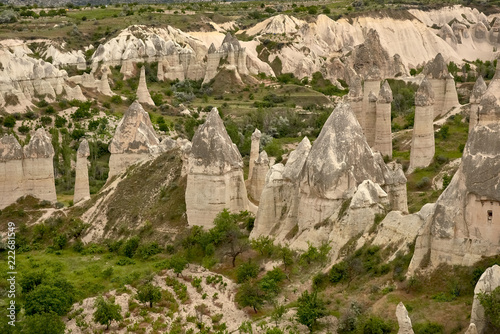 Goreme, Turkey - there are about 350 churches and chapels from Byzantine times, carved in soft rock, characteristic of Cappadocia. The place is on the UNESCO World Heritage List