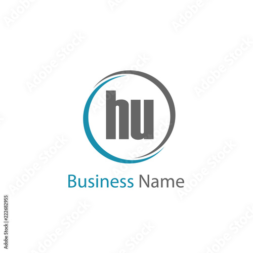 Initial Letter HU Logo Template Design © Scooby