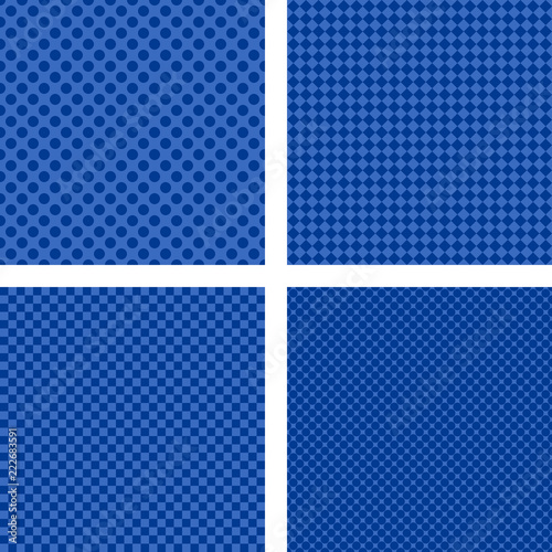 Simple abstract blue striped pattern background set