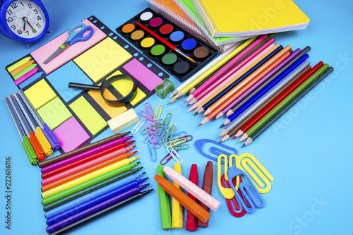 Colorful stationery supplies