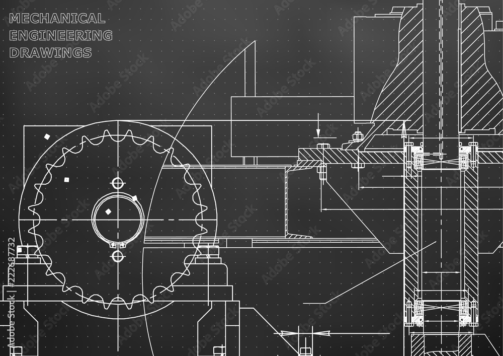 Blueprints. Engineering backgrounds. Mechanical engineering drawings ...