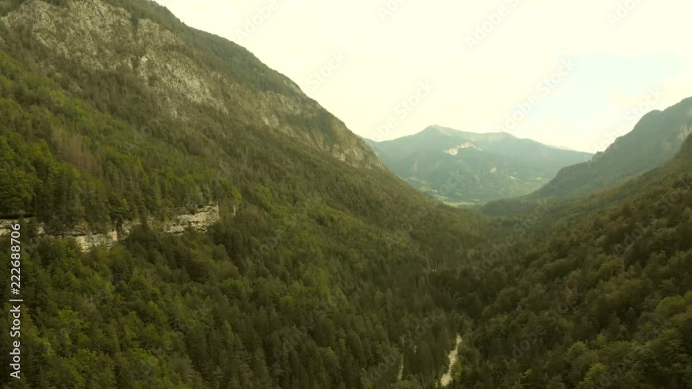Aerial view of Triglav mountains in national park Triglav, part of Alps in Slovenia Aerial view of Triglav mountains in national park Triglav, part of Alps in Slovenia