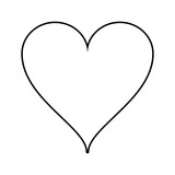 Lovely heart isolated in black and white