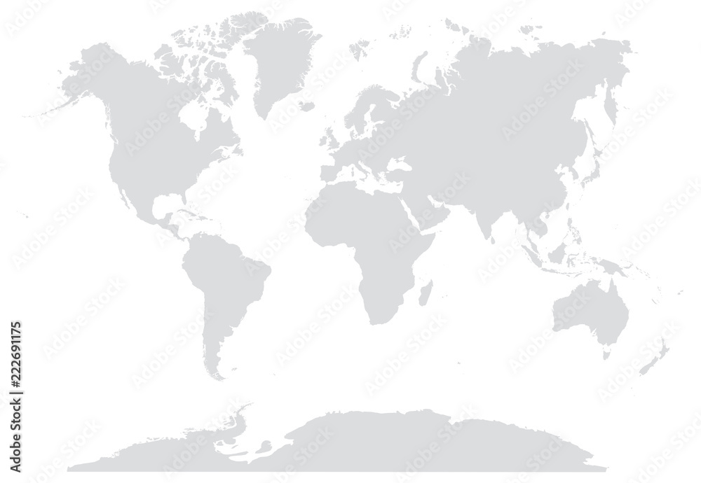15% GRAY WORLD MAP EDITABLE