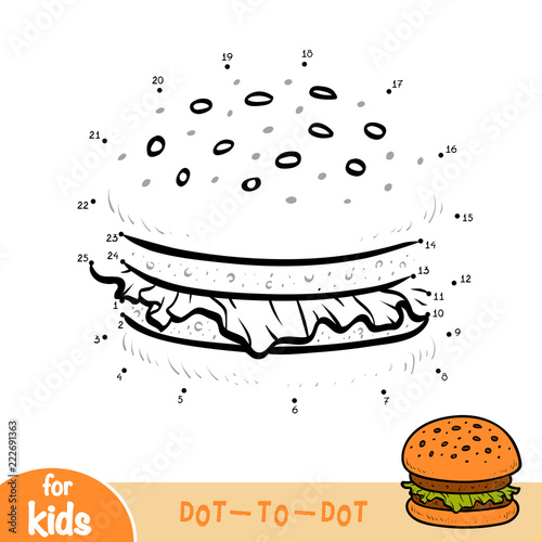 Numbers game, education game for children, Burger