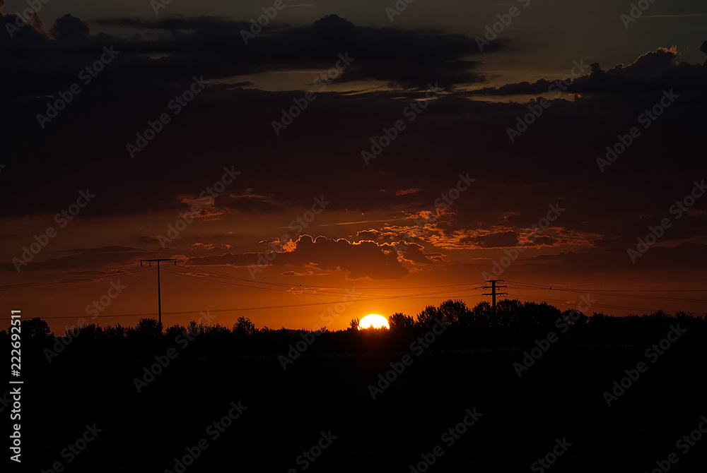 Beautiful sunrise in Germany in summer Beautiful sunrise in Germany in summer