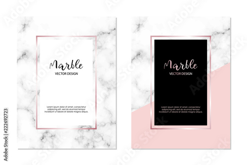 Marble vector design template for invitation, banners, greeting card, etc. Minimalist textured cover.