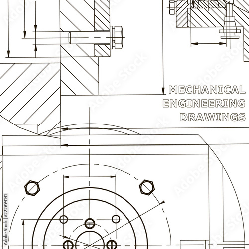 Mechanics. Technical design. Corporate Identity. Blue and white