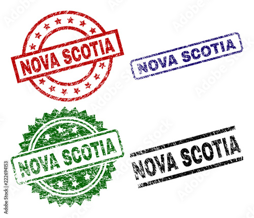 Photo NOVA SCOTIA seal prints with corroded style