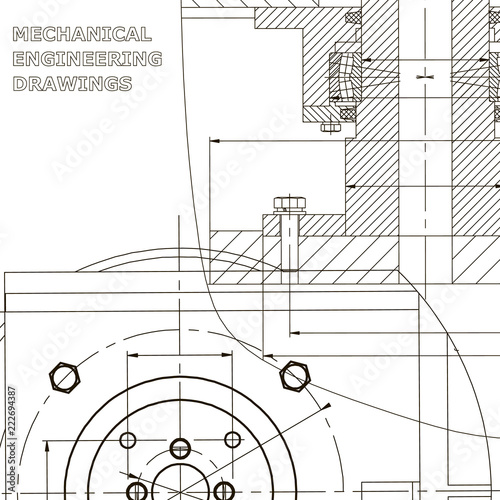 Mechanics. Technical design. Engineering style. Mechanical instrument making. Corporate Identity. Blue and white