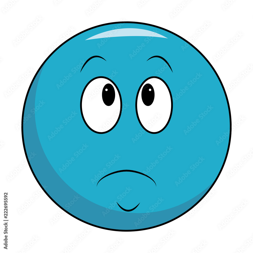 Fototapeta premium Sad chat emoticon