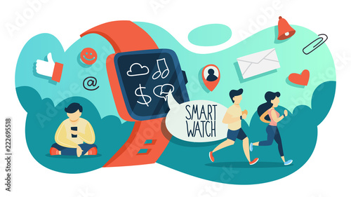 Smart watch concept. Idea of modern technology