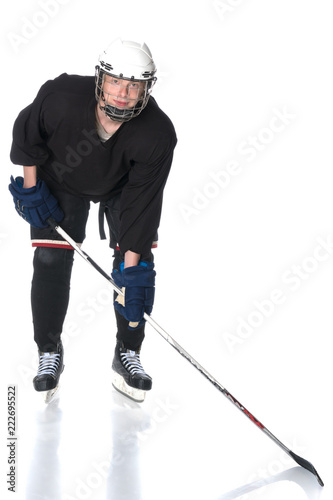 Young guy hockey player