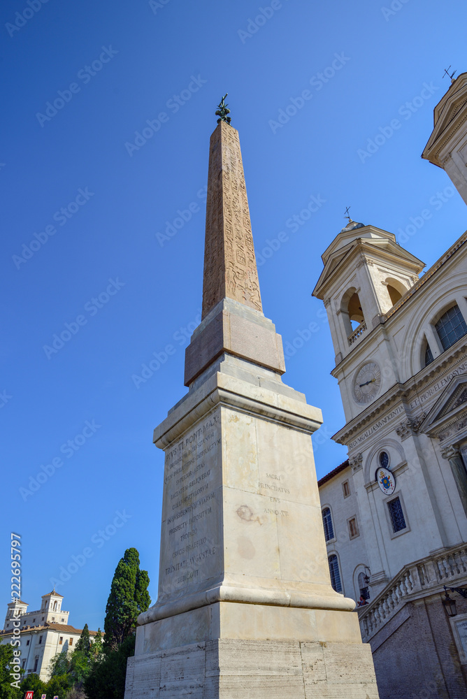 Rome Italy. Church of the Most Holy Trinity of the Mountains at spanish square