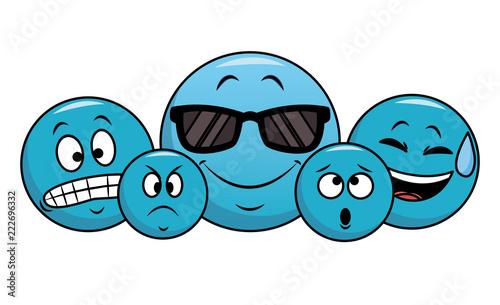 Set of chat emoticons