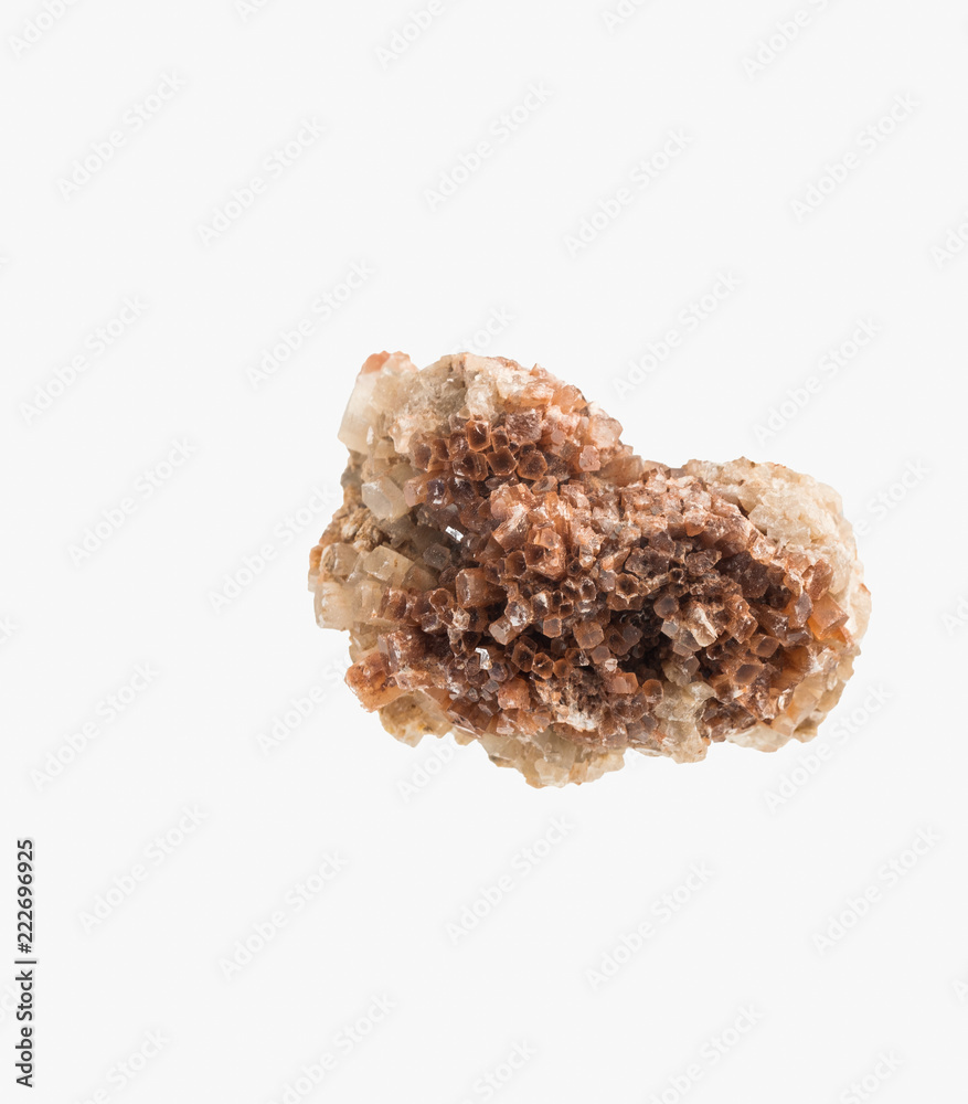 The mineral aragonite isolated. Macro shooting. Cluster crystals. The mineral aragonite isolated. Macro shooting. Cluster crystals.