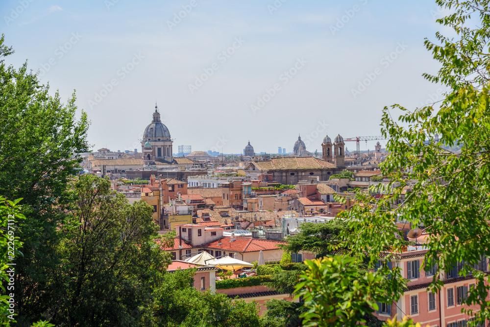 panorama of Rome from the Pincio terrace