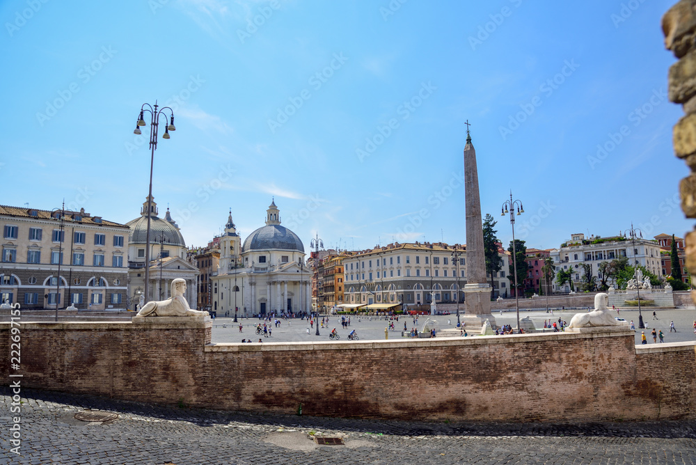 Obraz premium Rome Italy. Historic center of Rome, Piazza del Popolo square