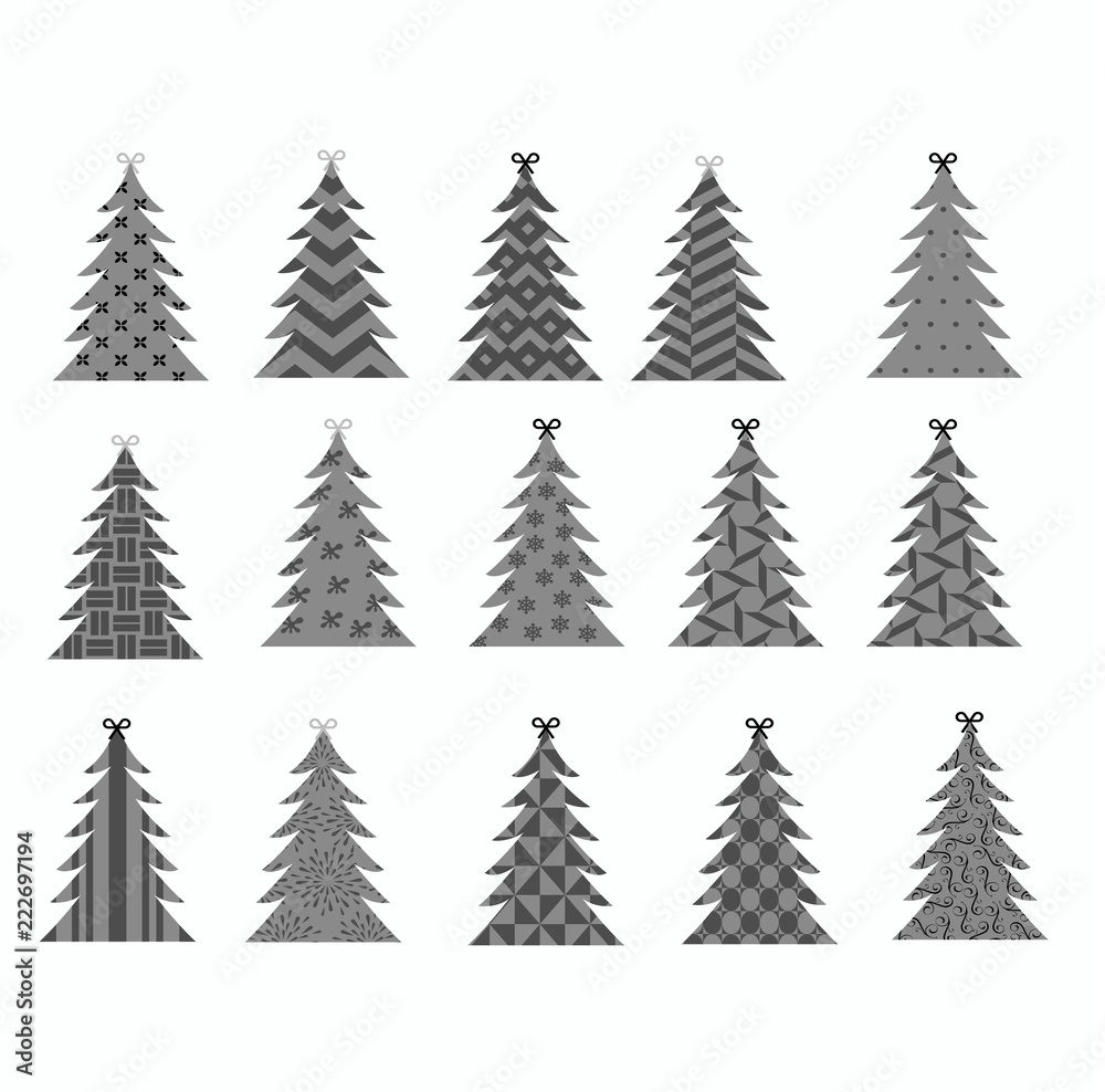 Obraz premium beautiful vector gift greeting card set with different New Year