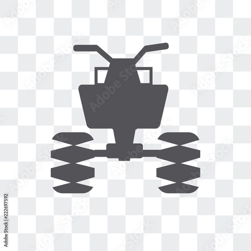 all terrain vehicle icon isolated on transparent background. Modern and editable all terrain vehicle icon. Simple icons vector illustration.