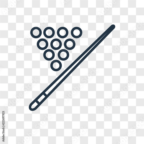 billiard icons isolated on transparent background. Modern and editable billiard icon. Simple icon vector illustration.