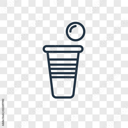 beer pong icons isolated on transparent background. Modern and editable beer pong icon. Simple icon vector illustration.