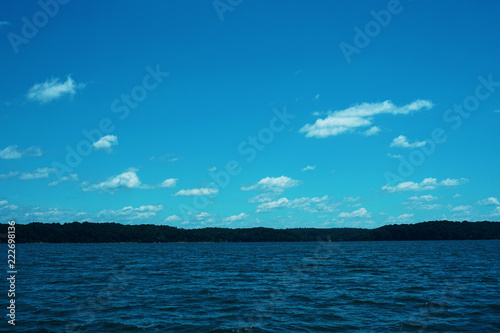 blue scene lake and horizon