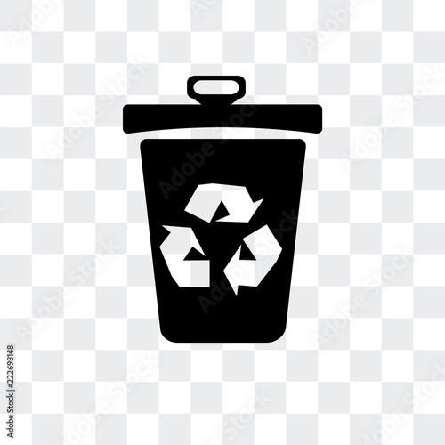 recycle bin icon isolated on transparent background. Modern and editable recycle bin icon. Simple icons vector illustration.