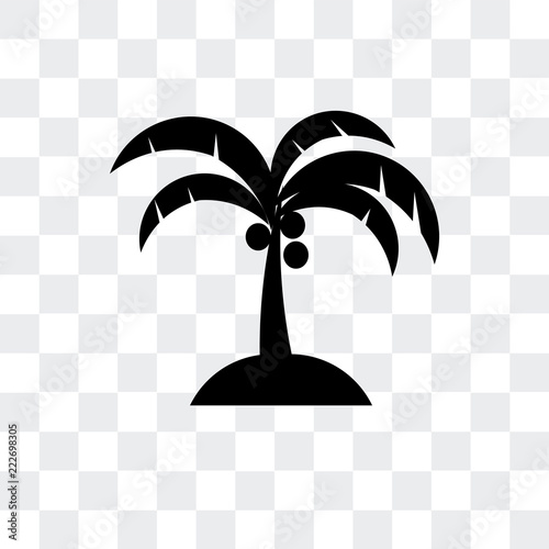 coconut tree icon isolated on transparent background. Modern and editable coconut tree icon. Simple icons vector illustration.