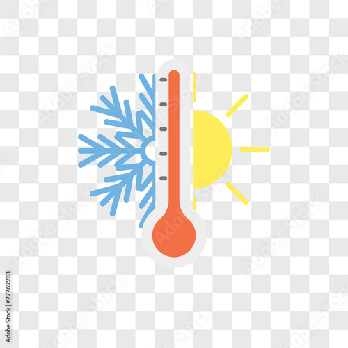 thermostat icons isolated on transparent background. Modern and editable thermostat icon. Simple icon vector illustration.