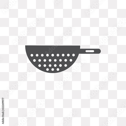 strainer icon on transparent background. Modern icons vector illustration. Trendy strainer icons