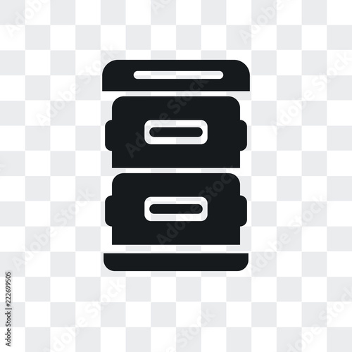archive icon isolated on transparent background. Modern and editable archive icon. Simple icons vector illustration.