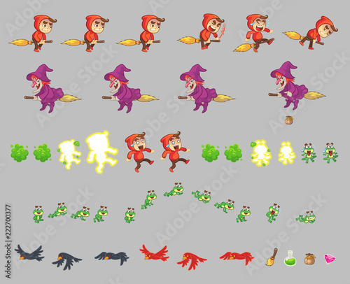 Red Hood Scared Boy Game Sprites