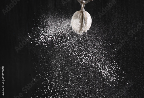Fotografie fluffy powdered sugar