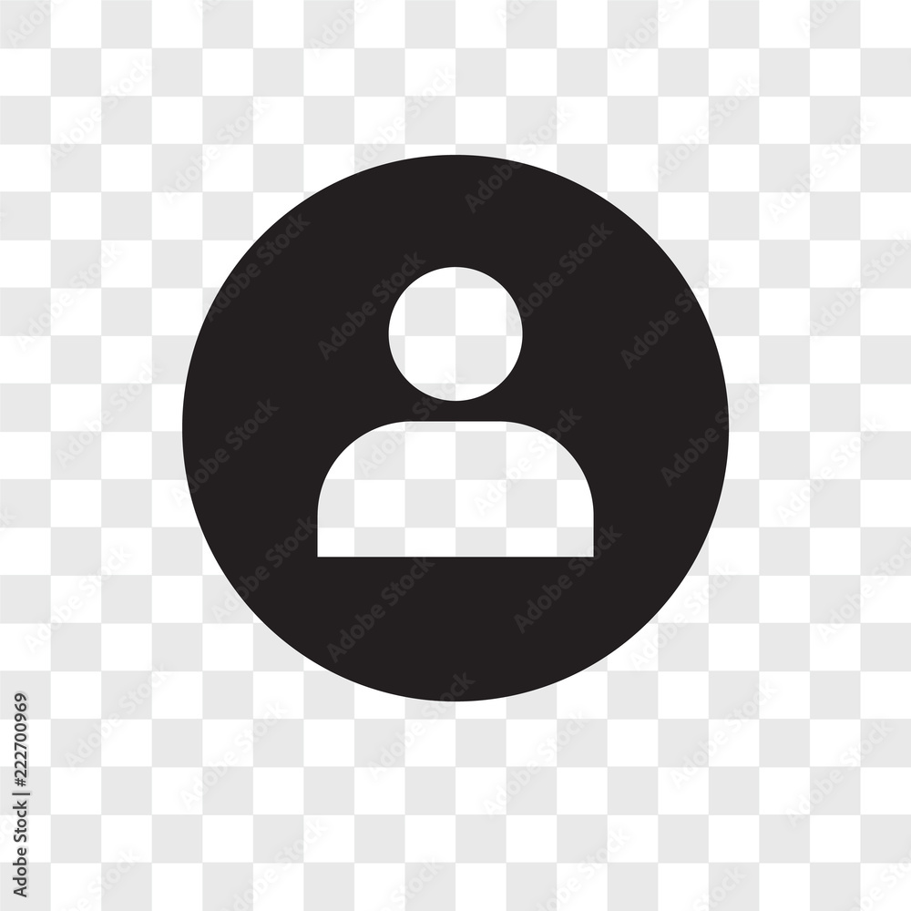 user icons isolated on transparent background. Modern and editable user icon. Simple icon vector illustration.