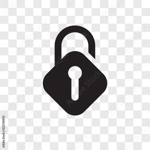 unlocked icons isolated on transparent background. Modern and editable unlocked icon. Simple icon vector illustration.