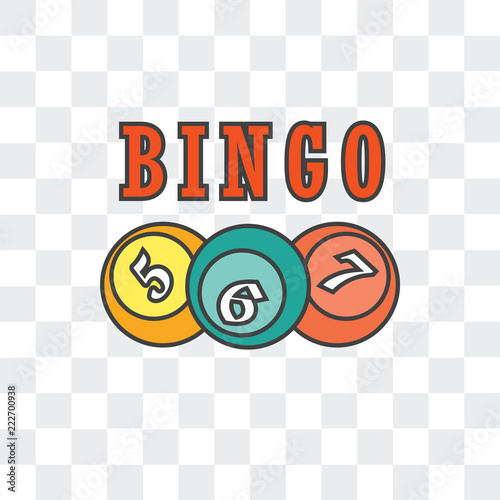 bingo icon isolated on transparent background. Modern and editable bingo icon. Simple icons vector illustration.