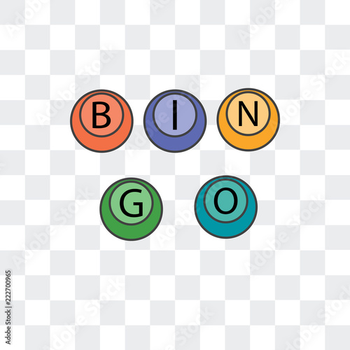 bingo icon isolated on transparent background. Modern and editable bingo icon. Simple icons vector illustration.