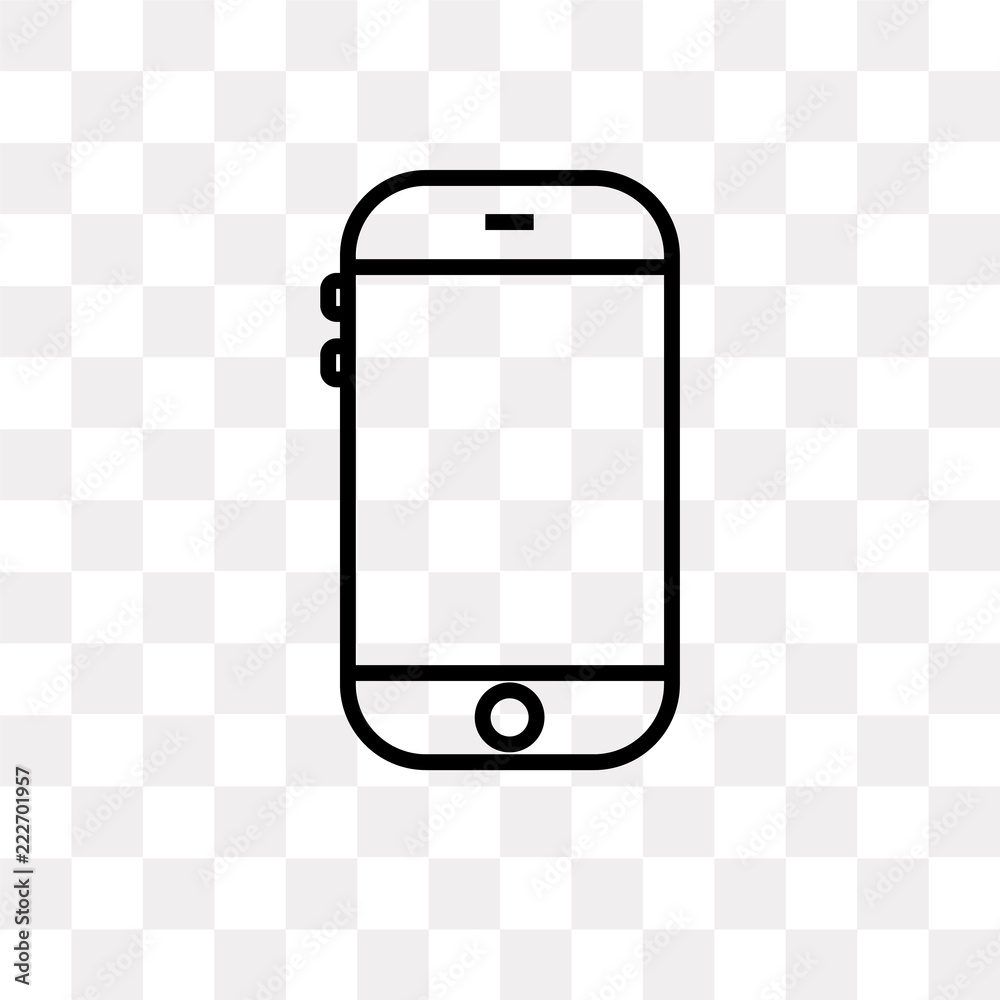 Vecteur Stock smartphone icon on transparent background. Modern icons  vector illustration. Trendy smartphone icons | Adobe Stock