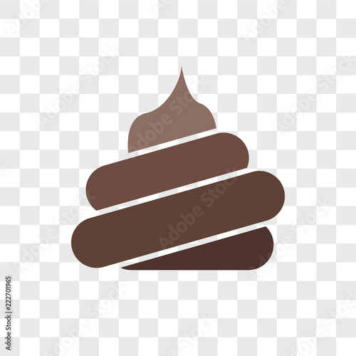 poop icons isolated on transparent background. Modern and editable poop icon. Simple icon vector illustration.
