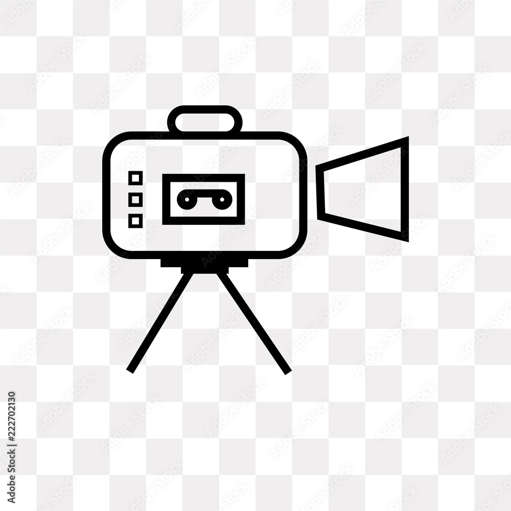 video camera icon on transparent background. Modern icons vector  illustration. Trendy video camera icons Stock Vector | Adobe Stock