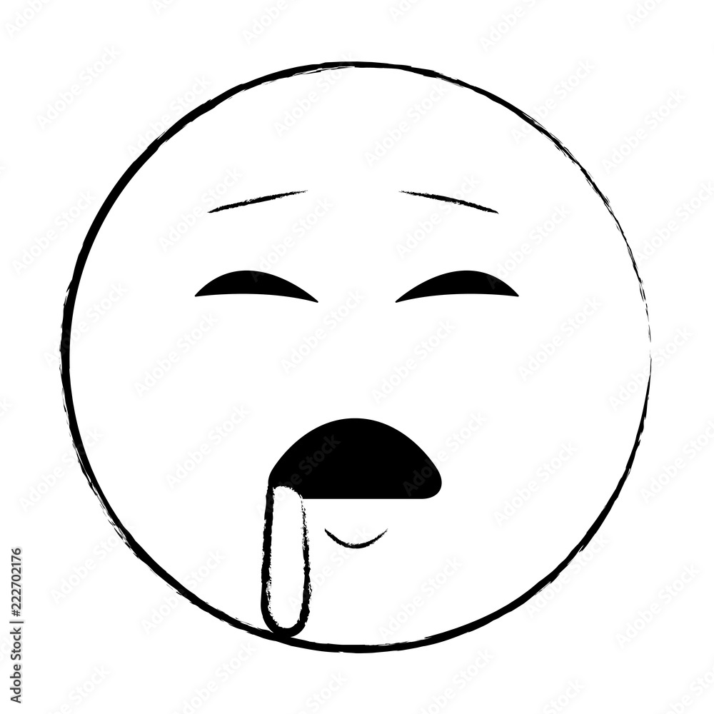 Slept chat emoticon sketch Slept chat emoticon sketch
