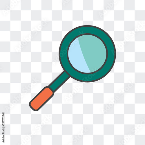 loupe icon isolated on transparent background. Modern and editable loupe icon. Simple icons vector illustration.