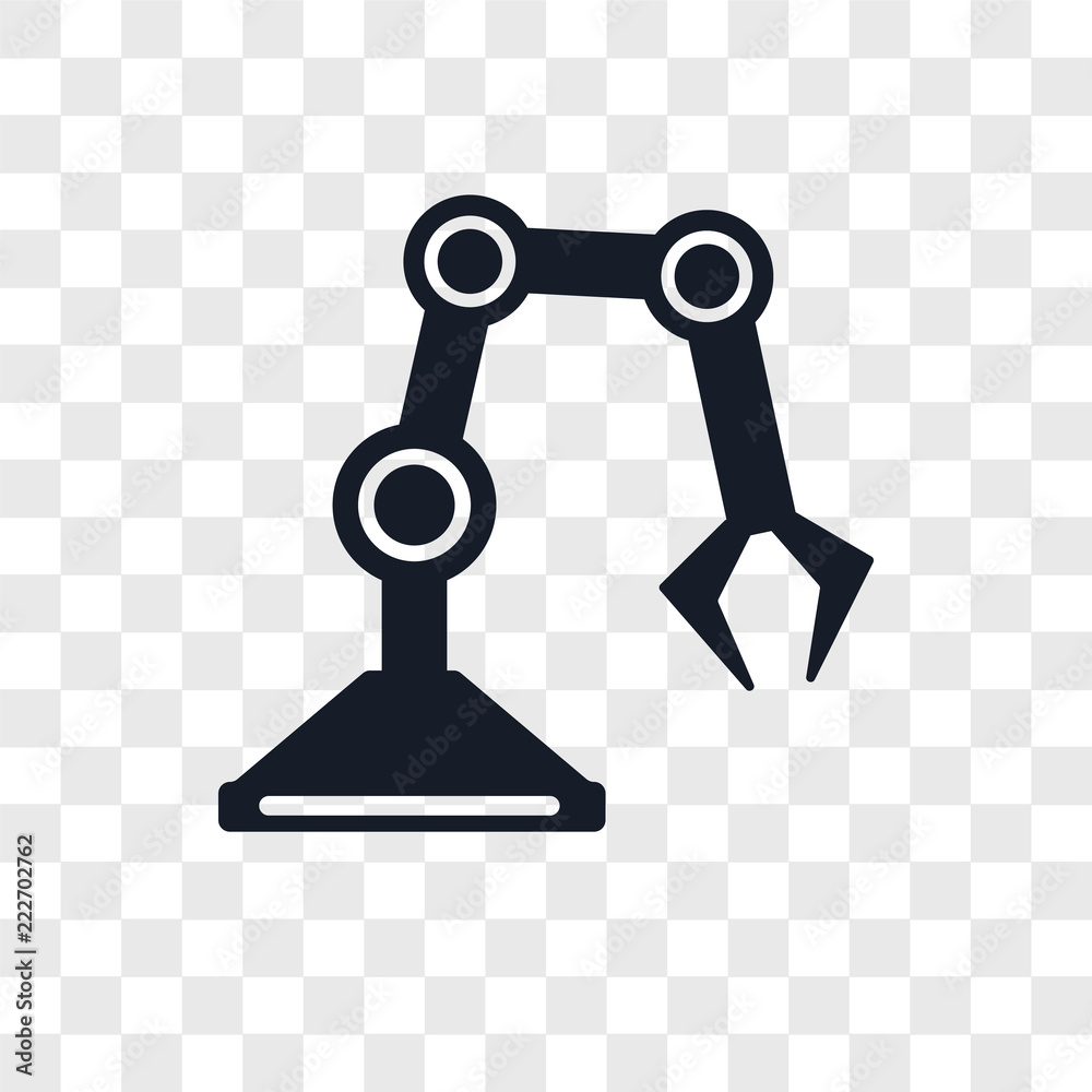 Vecteur Stock industrial robot icons isolated on transparent background.  Modern and editable industrial robot icon. Simple icon vector illustration.  | Adobe Stock