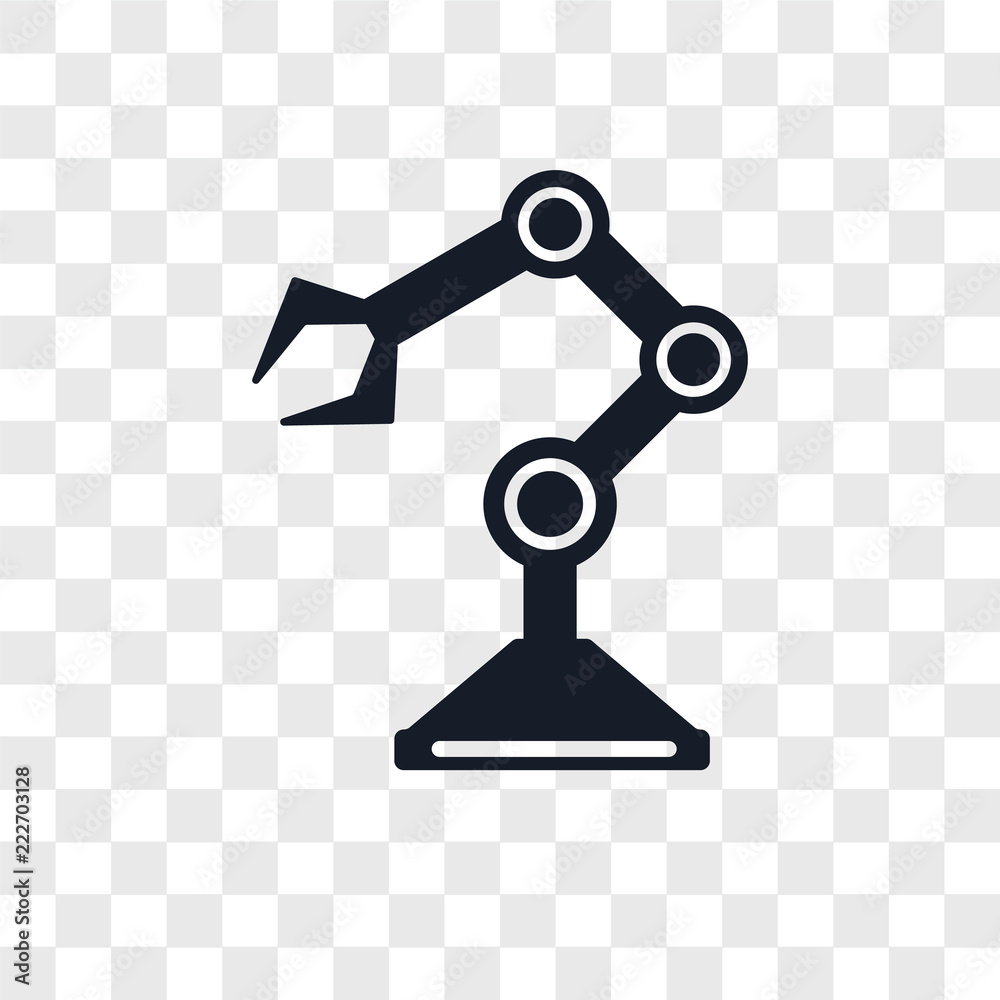 robot arm icons isolated on transparent background. Modern and editable robot  arm icon. Simple icon vector illustration. Stock Vector | Adobe Stock