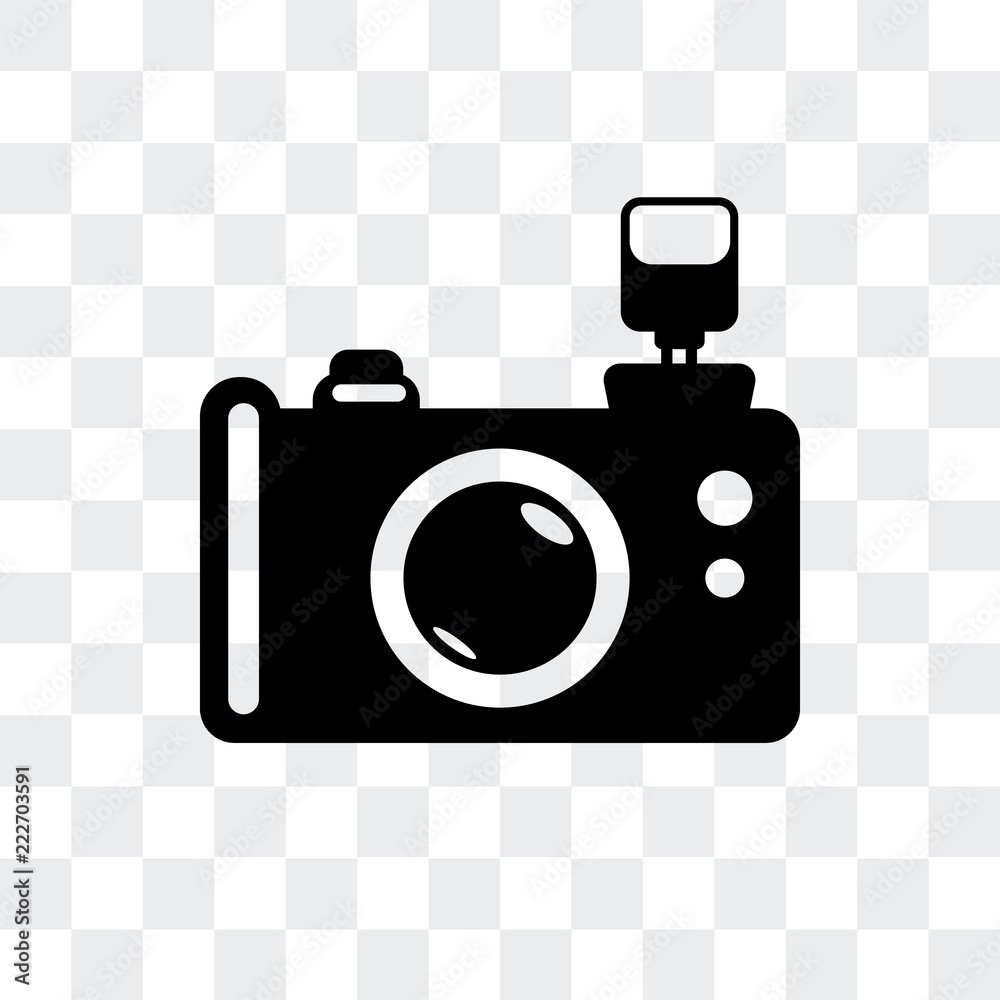 reflex photo camera icon isolated on transparent background. Modern and  editable reflex photo camera icon. Simple icons vector illustration. Stock  Vector | Adobe Stock
