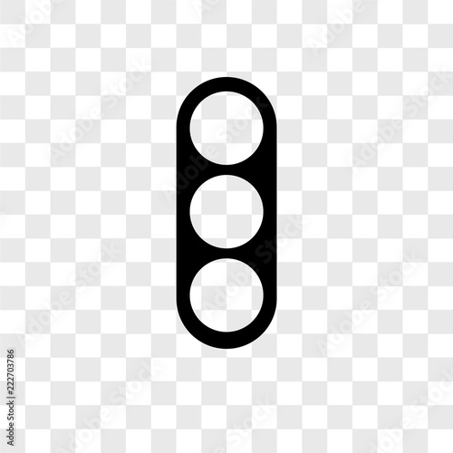 traffic light icons isolated on transparent background. Modern and editable traffic light icon. Simple icon vector illustration.