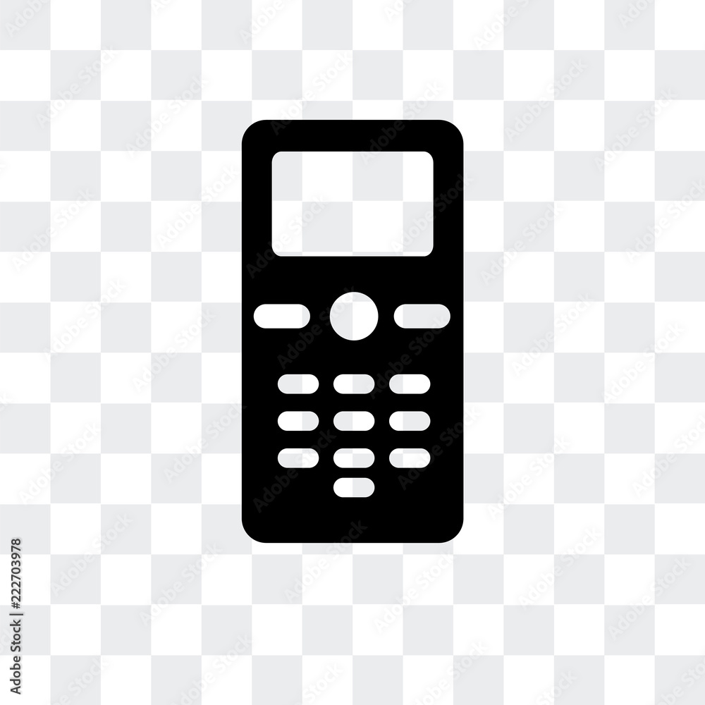 mobile phone icon isolated on transparent background. Modern and