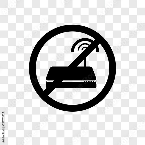 no wifi icons isolated on transparent background. Modern and editable no wifi icon. Simple icon vector illustration.