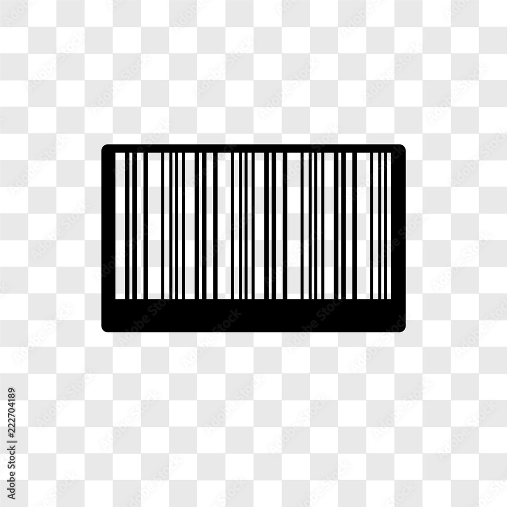 barcode icons isolated on transparent background. Modern and editable  barcode icon. Simple icon vector illustration. Stock Vector | Adobe Stock